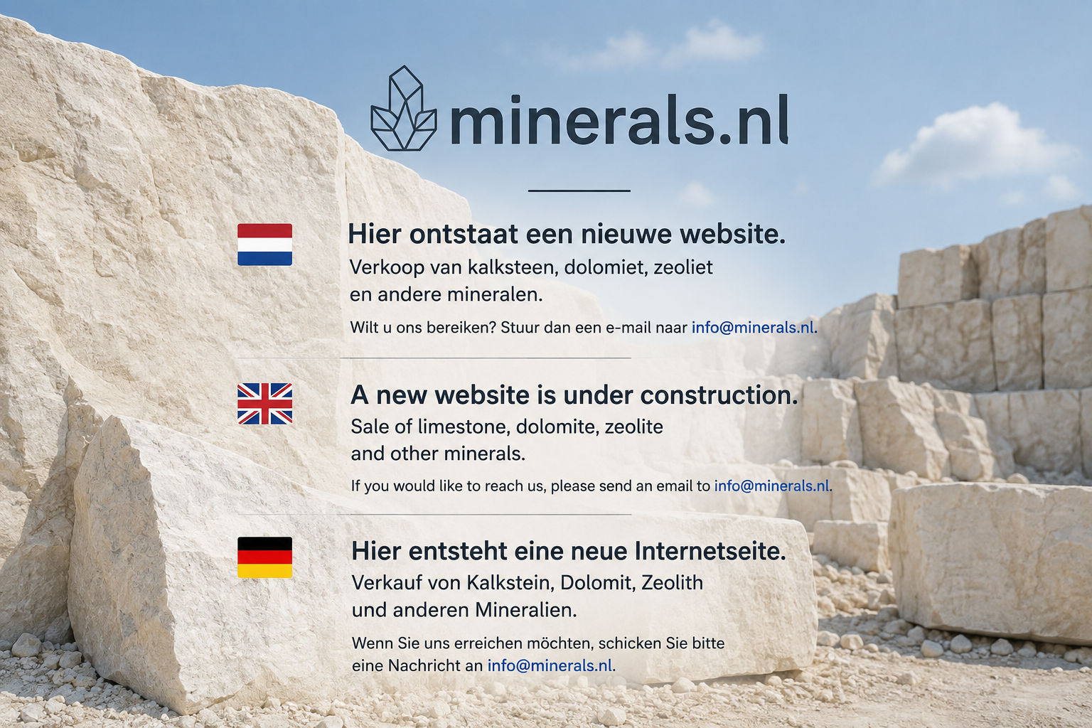 minerals.nl – Nieuwe website / New website / Neue Internetseite
